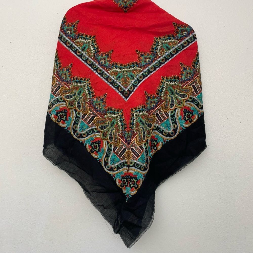 🌻3 for $25 SALE- Vintage Challis by Berkshire Paisley Scarf
